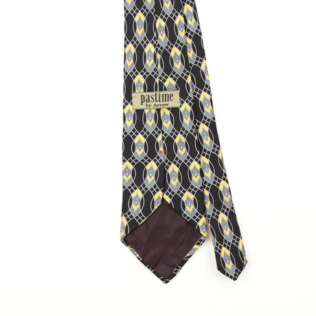 Back Back Detail of Vintage 1990's Geometric Patterned Tie