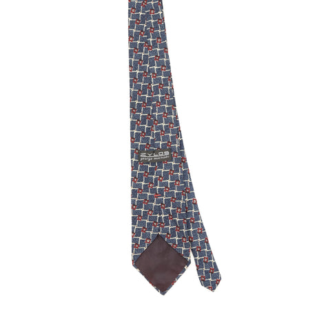 Back Back of Vintage 1990's Zylos Geometric Patterned Tie