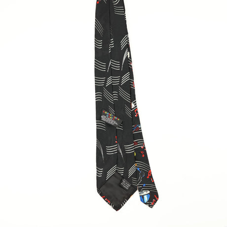 Back Back of Vintage 1990's Looney Tunes Bugs Bunny Cartoon Patterned Tie