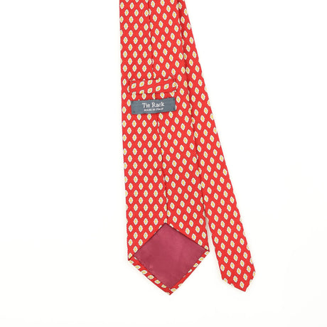 Back Back Detail of Vintage 1990's Tie Rack Geometric Patterned Tie