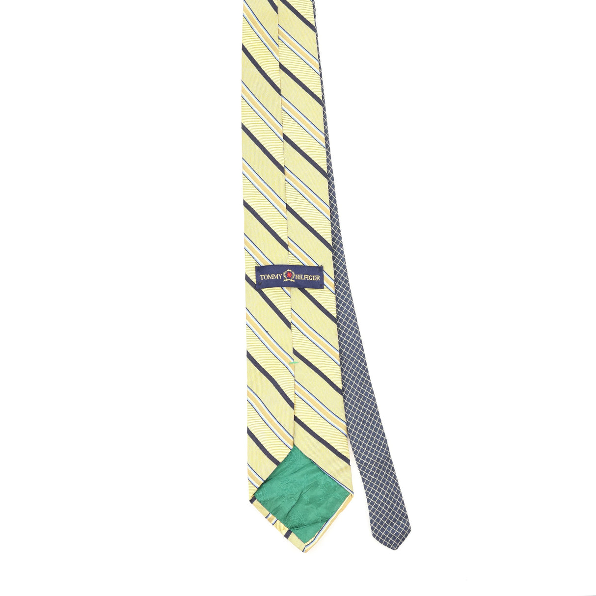 Back Back of Vintage 1990's Tommy Hilfiger Striped Patterned Tie