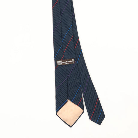Back Back Detail of Vintage 1990's Pierre Balmain Striped Patterned Tie
