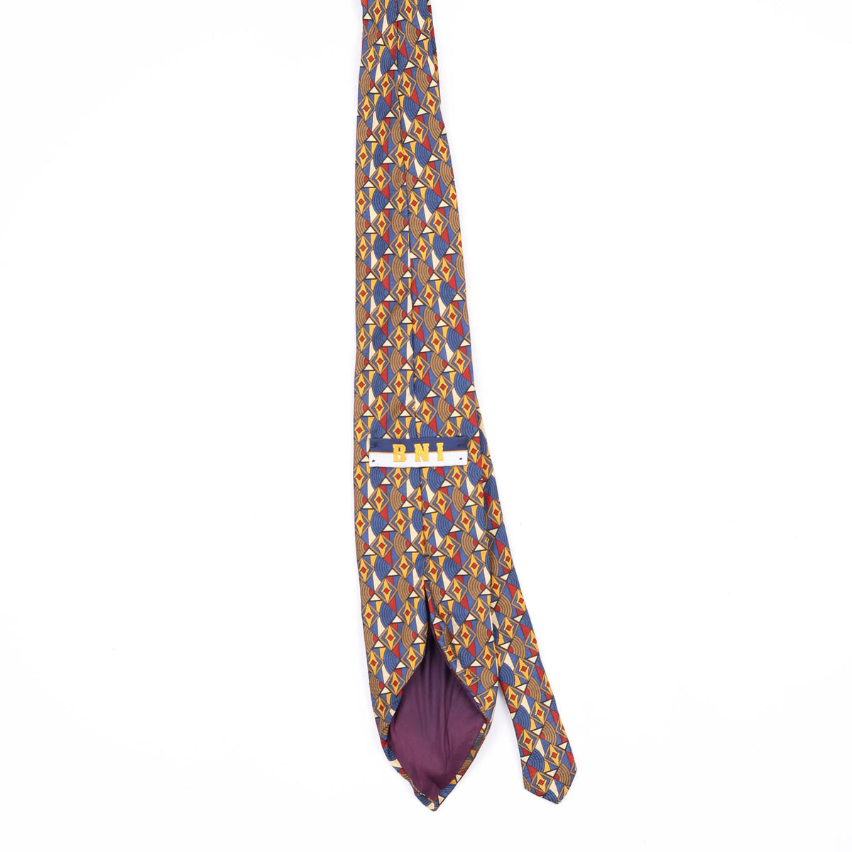 Back Back of Vintage 1990's Geometric Patterned Tie