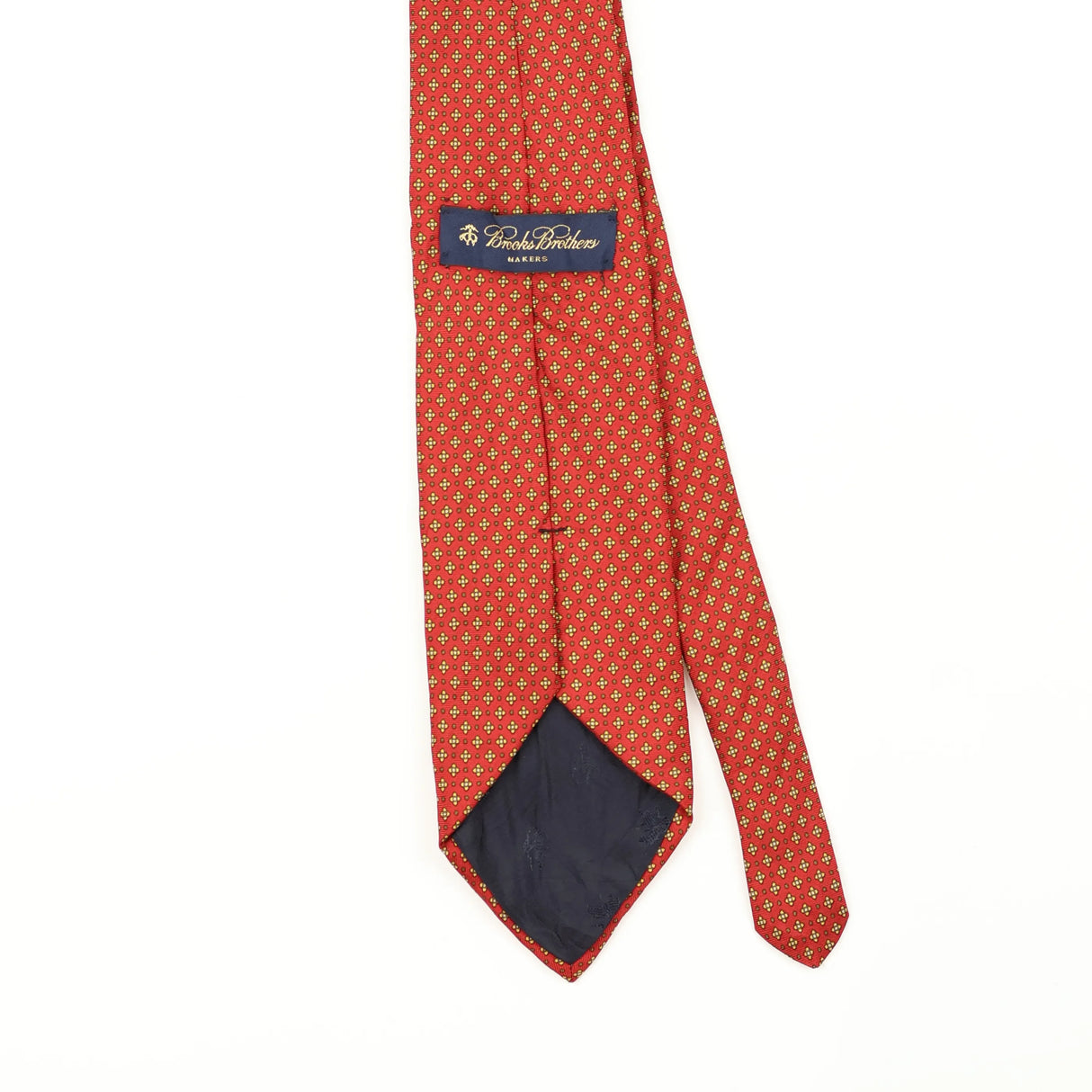 Back Back Detail of Vintage 1990's Brooks Brothers Geometric Patterned Tie