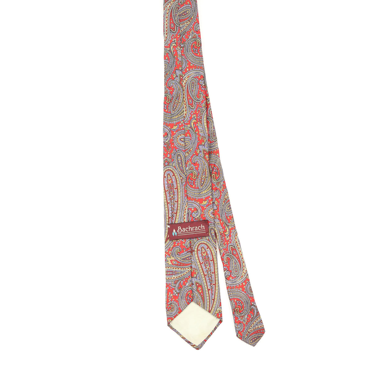 Back of Vintage 1990's Bachrach Paisley Patterned Tie