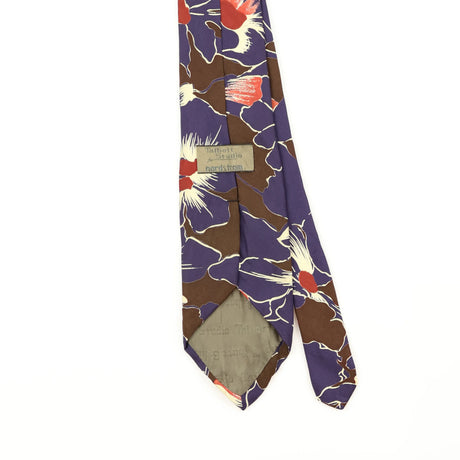 Back Back Detail of Vintage 1990's Robert Talbott Floral Patterned Tie
