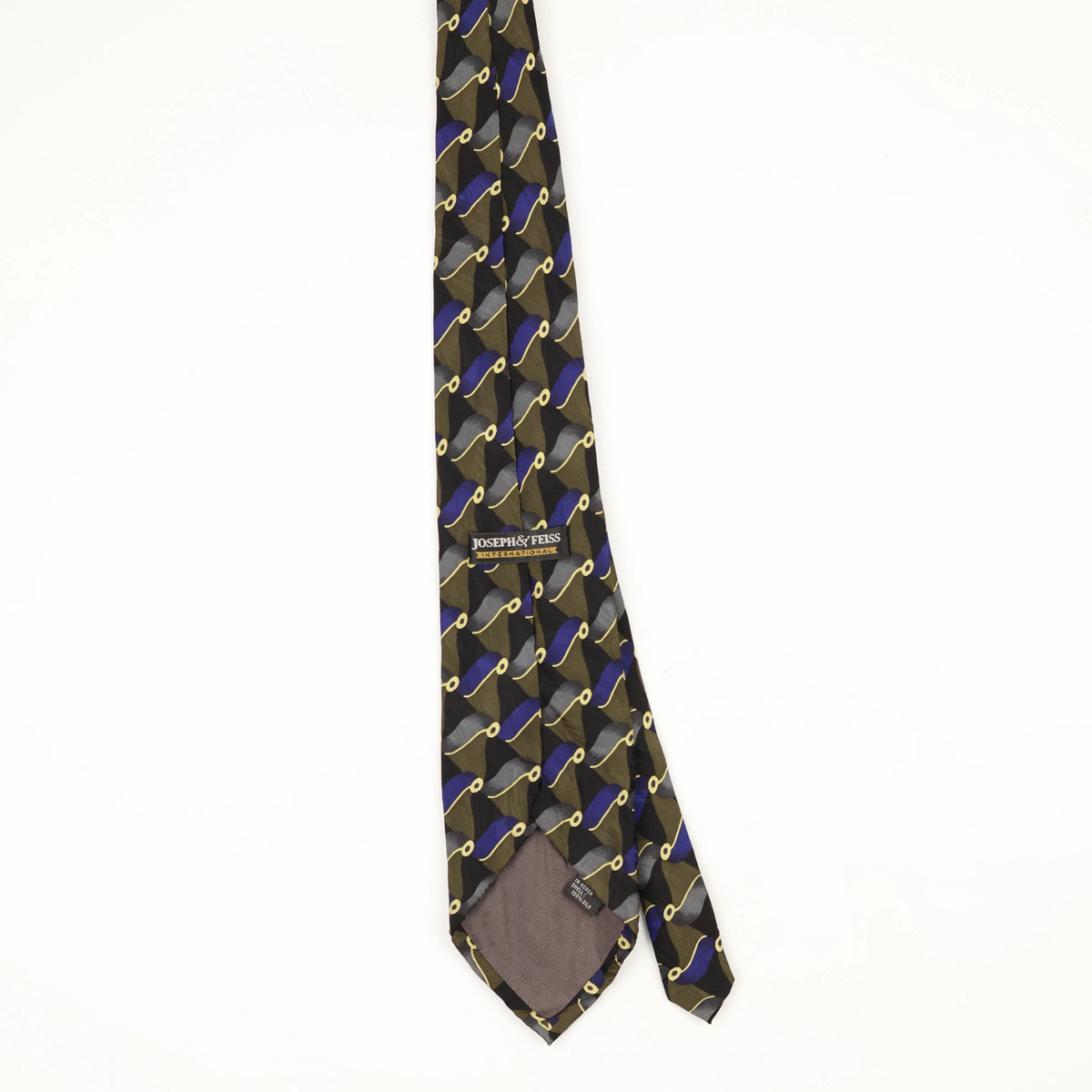 Back Back of Vintage 1990's Geometric Patterned Tie
