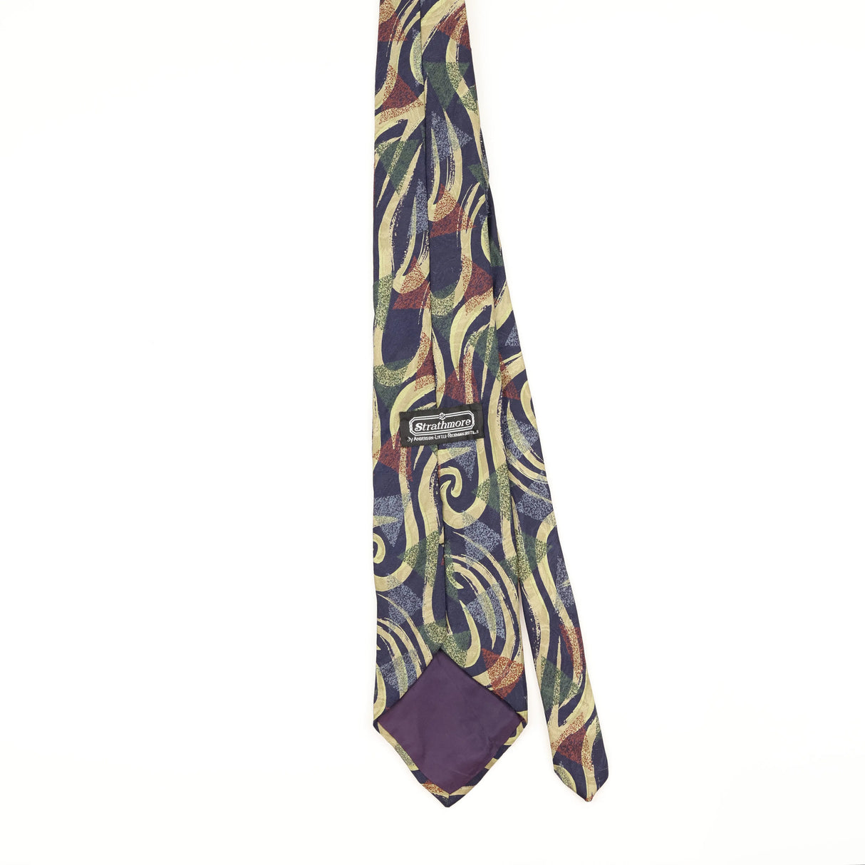 Back of Vintage Abstract Patterned Tie