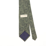 Back Detail of Vintage 1990's Krizia Uomo Paisley Patterned Tie