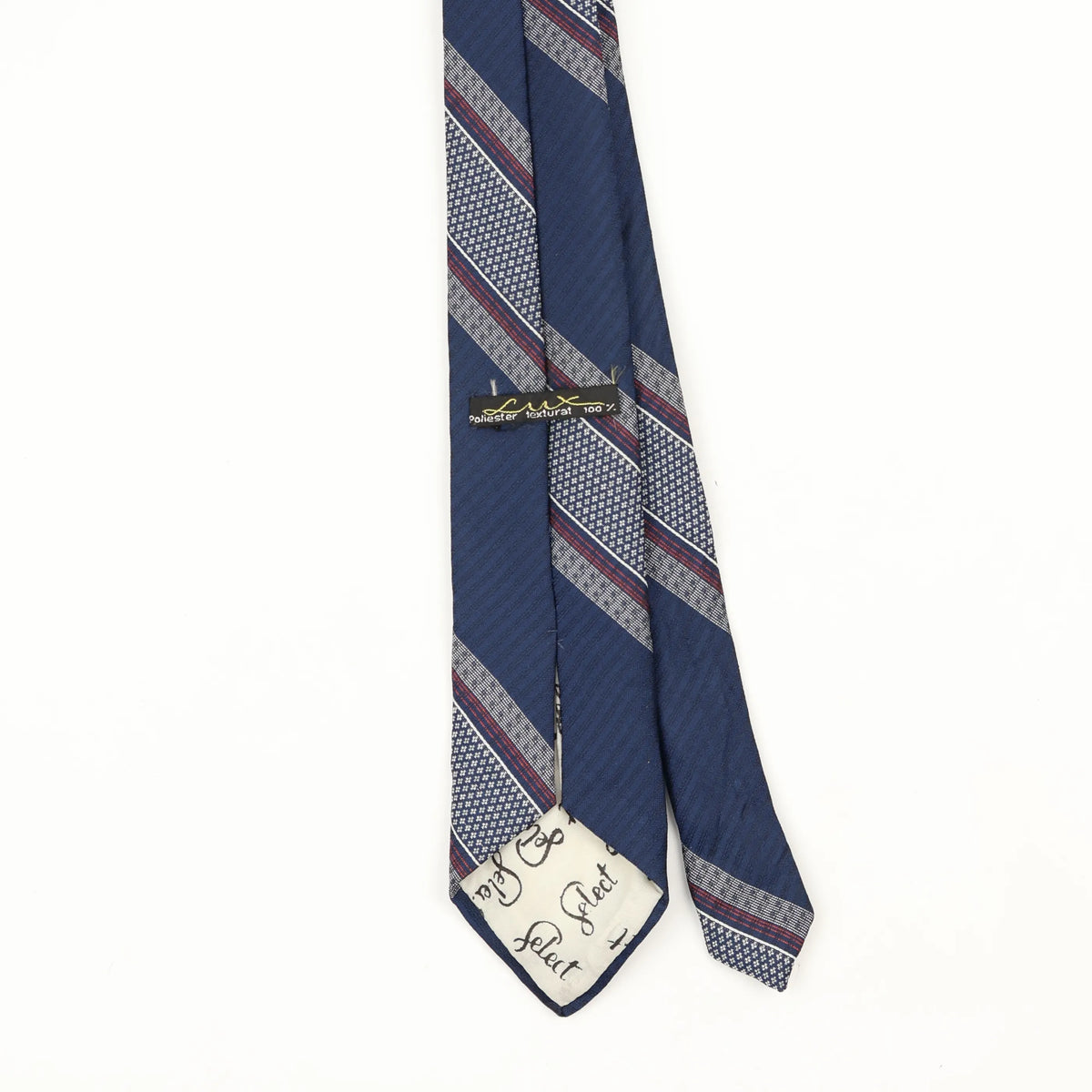 Back Back Detail of Vintage 1990's Striped Patterned Tie