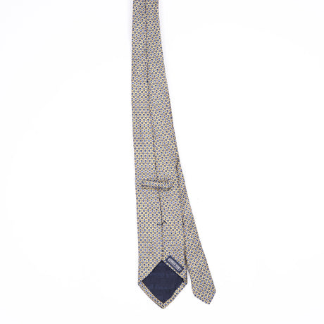 Back Back of Vintage 1990's Lands' End Geometric Patterned Tie