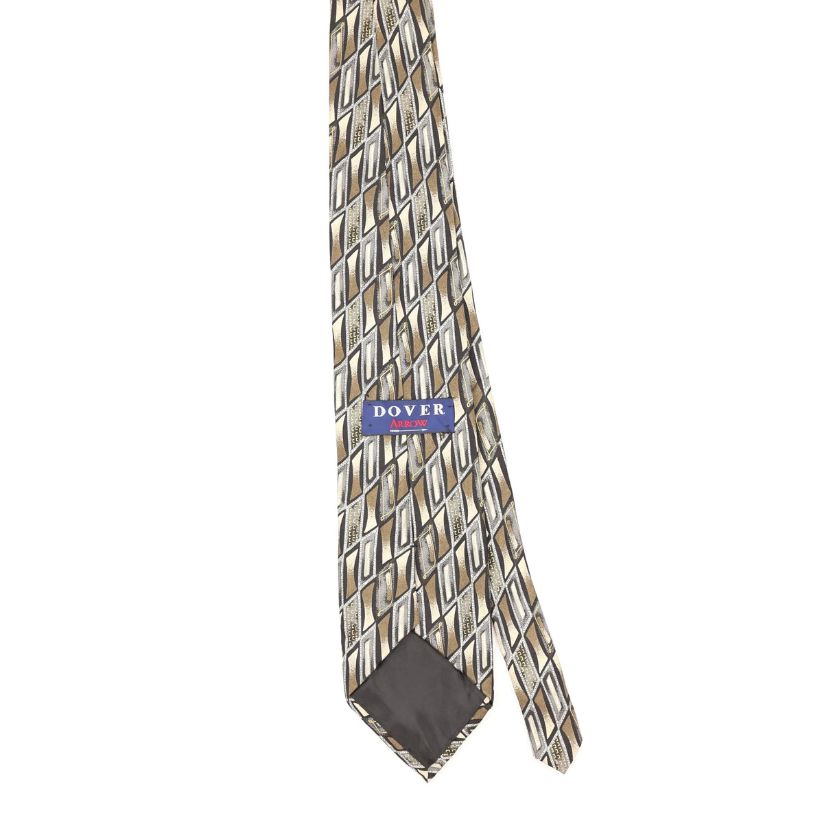 Back Back of Vintage 1990's Geometric Patterned Tie