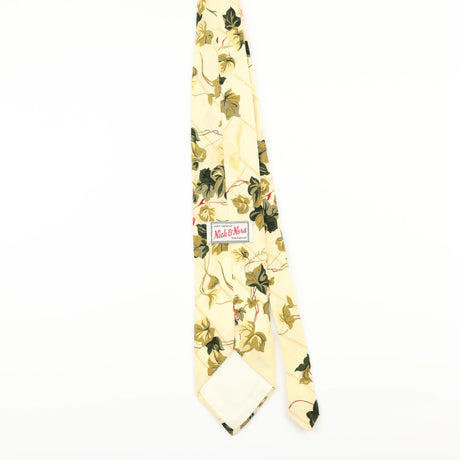 Back of Vintage 1980's Floral Patterned Tie