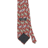 Back Back Detail of Vintage 1990's Bill Blass Geometric Patterned Tie