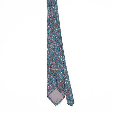 Back Back of Vintage 1990's Robert Talbott Foulard Paisley Patterned Tie