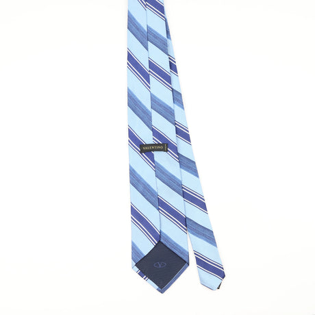 Back of Vintage 1990's Valentino Striped Patterned Tie