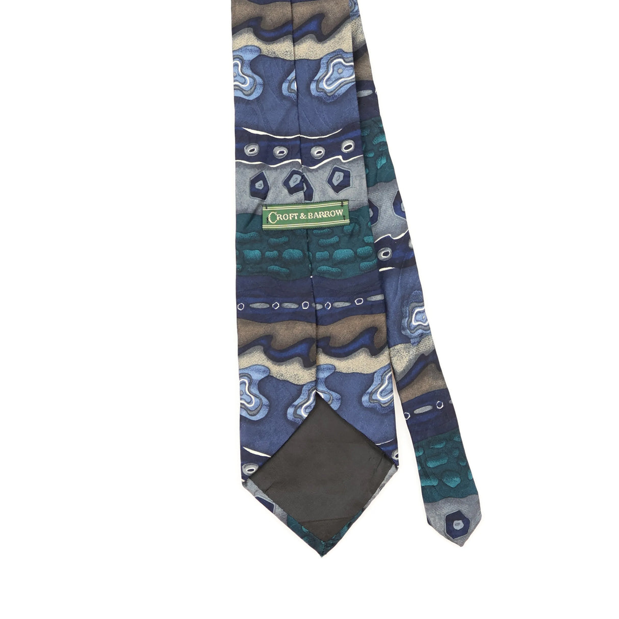 Back Detail of Vintage 1990's Croft & Barrow Abstract Patterned Tie