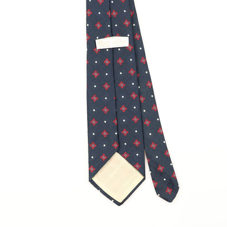 Back Detail of Vintage 1980's Geometric Patterned Tie