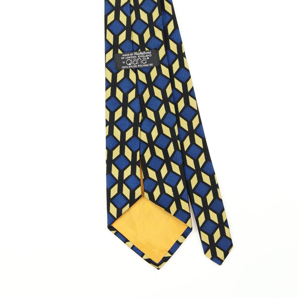 Back Back Detail of Vintage 1980's Michelsons Geometric Patterned Tie