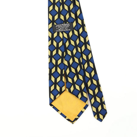 Back Back Detail of Vintage 1980's Michelsons Geometric Patterned Tie