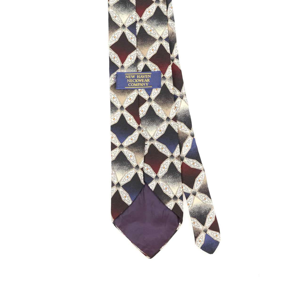 Back Back Detail of Vintage 1990's Geometric Patterned Tie