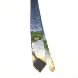 Back Back of Vintage 1990's Endangered Species Giraffe Animal Print Patterned Tie
