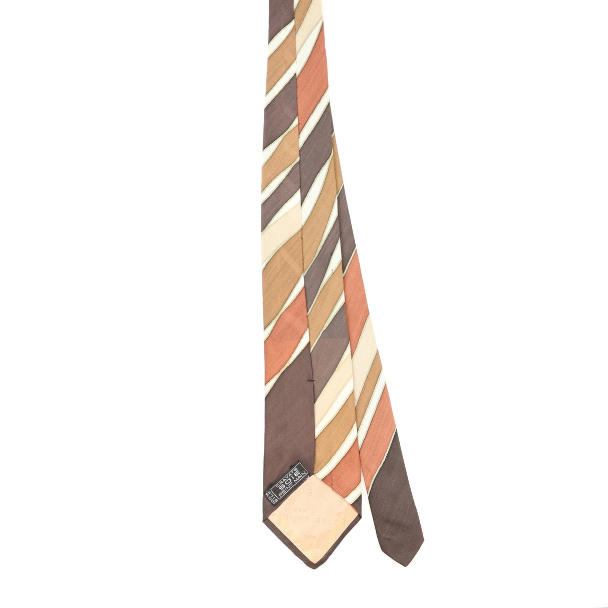 Back Back of Vintage 1980's Ted Baker Striped Patterned Tie