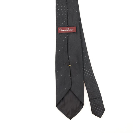 Back Back Detail of Vintage 1990's Oscar De La Renta Polka Dot Patterned Tie