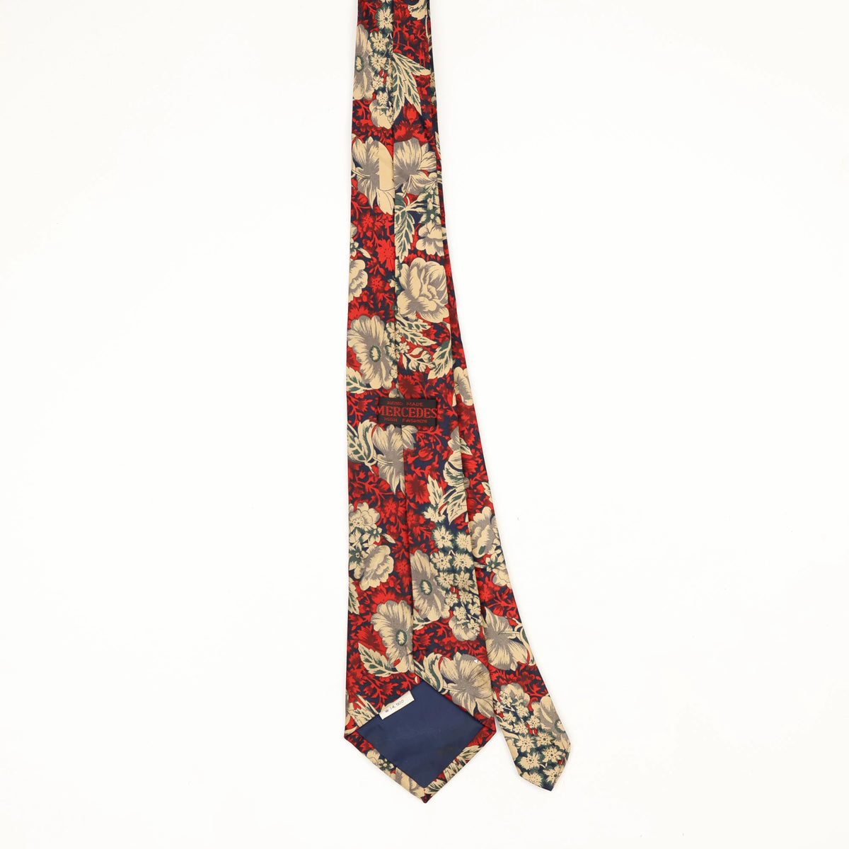 Back Back of Vintage Floral Patterned Tie