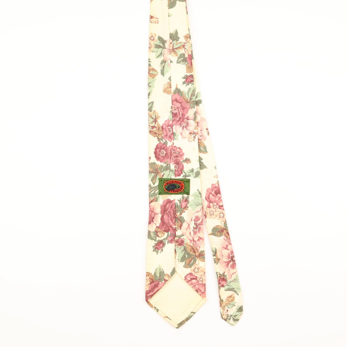 Back of Vintage 1990's Boston Traders Floral Patterned Tie