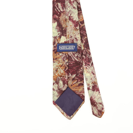 Back Detail of Vintage 1990's Lands' End Abstract Patterned Tie