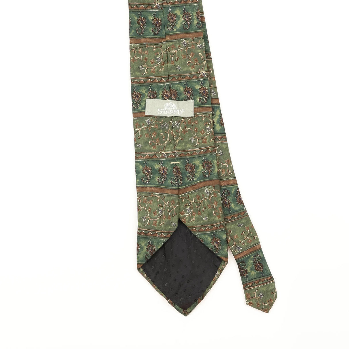 Back Detail of Vintage Stafford Geometric Patterned Tie