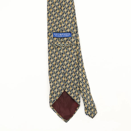Back Back Detail of Vintage 1990's Geometric Patterned Tie