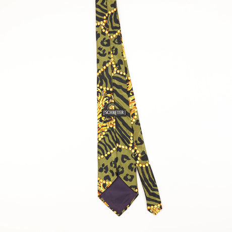 Back of Vintage 1990's Baroque Abstract Patterned Tie