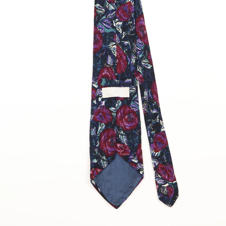 Back Detail of Vintage 1990's Enrico Coveri Floral Patterned Tie