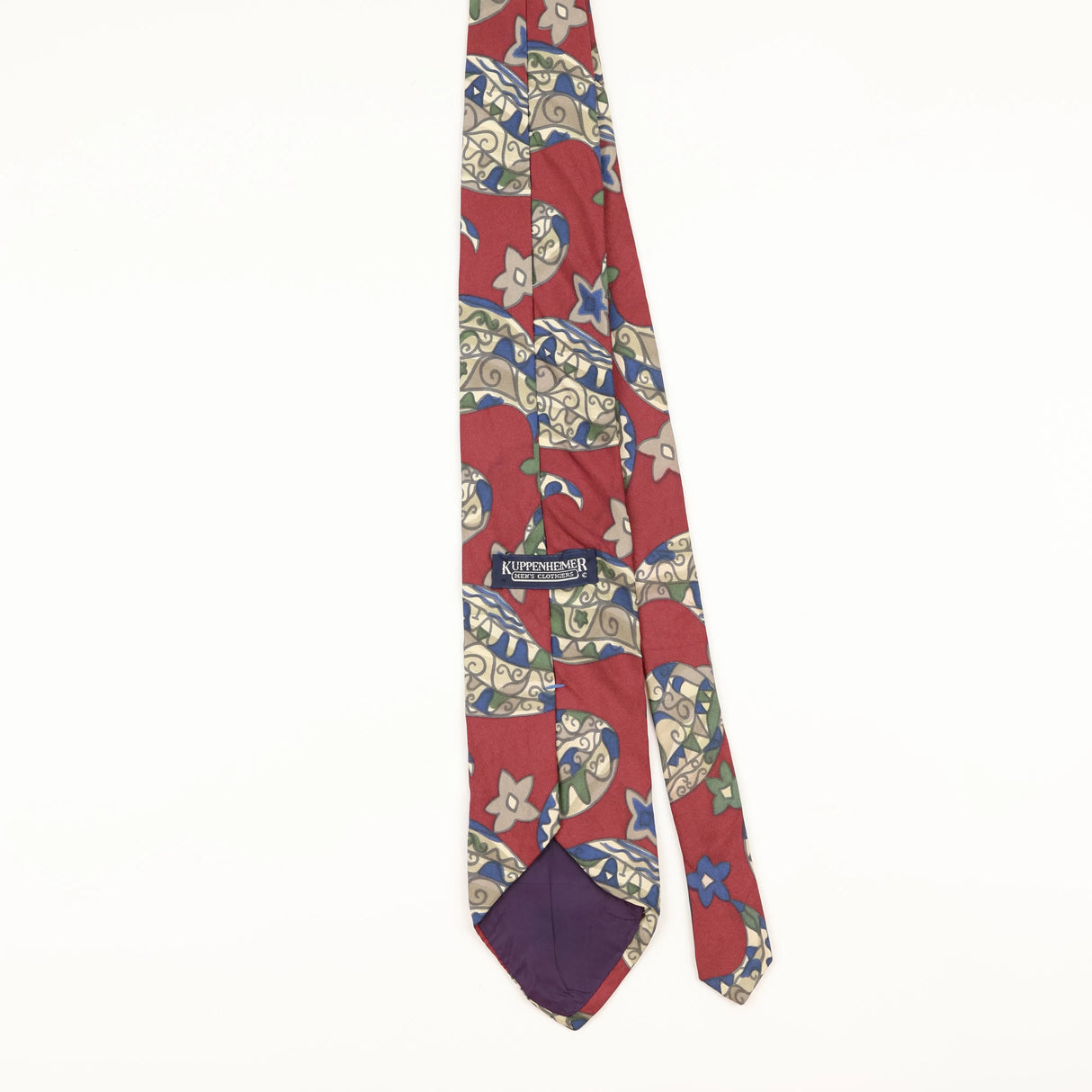 Back of Vintage 1990's Kuppenheimer Abstract Patterned Tie