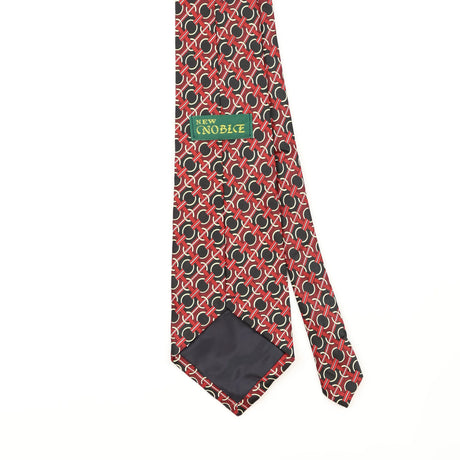 Back Detail of Vintage 1990's Hoops Geometric Patterned Tie