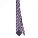 Back Back of Vintage 1990's Zylos Geometric Patterned Tie
