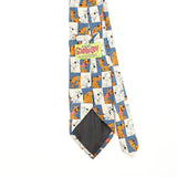 Back Back Detail of Vintage Scooby Doo Cartoon Patterned Tie