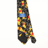 Back Back Detail of Vintage 1990's Disney Winnie The Pooh Cartoon Patterned Tie