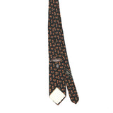 Back Back of Vintage 1990's Valentino Cherries Geometric Patterned Tie