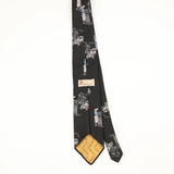 Back Back of Vintage 1980's Sketch Abstract Patterned Tie