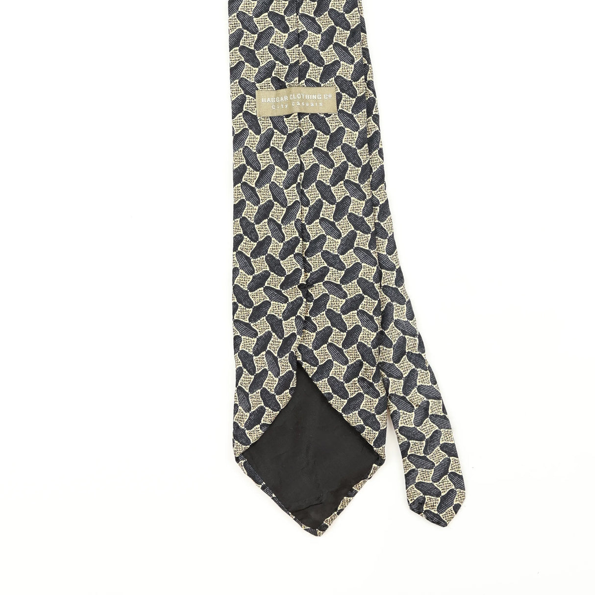Back Back Detail of Vintage 1990's Haggar Geometric Patterned Tie