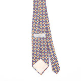 Back Back Detail of Vintage 1980's Aquascutum Geometric Patterned Tie