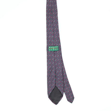 Back Back of Vintage 1990's Foulard Geometric Patterned Tie