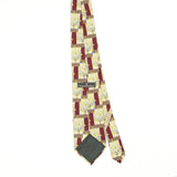 Back Back of Vintage 1990's Ermenegildo Zegna Trees Geometric Patterned Tie