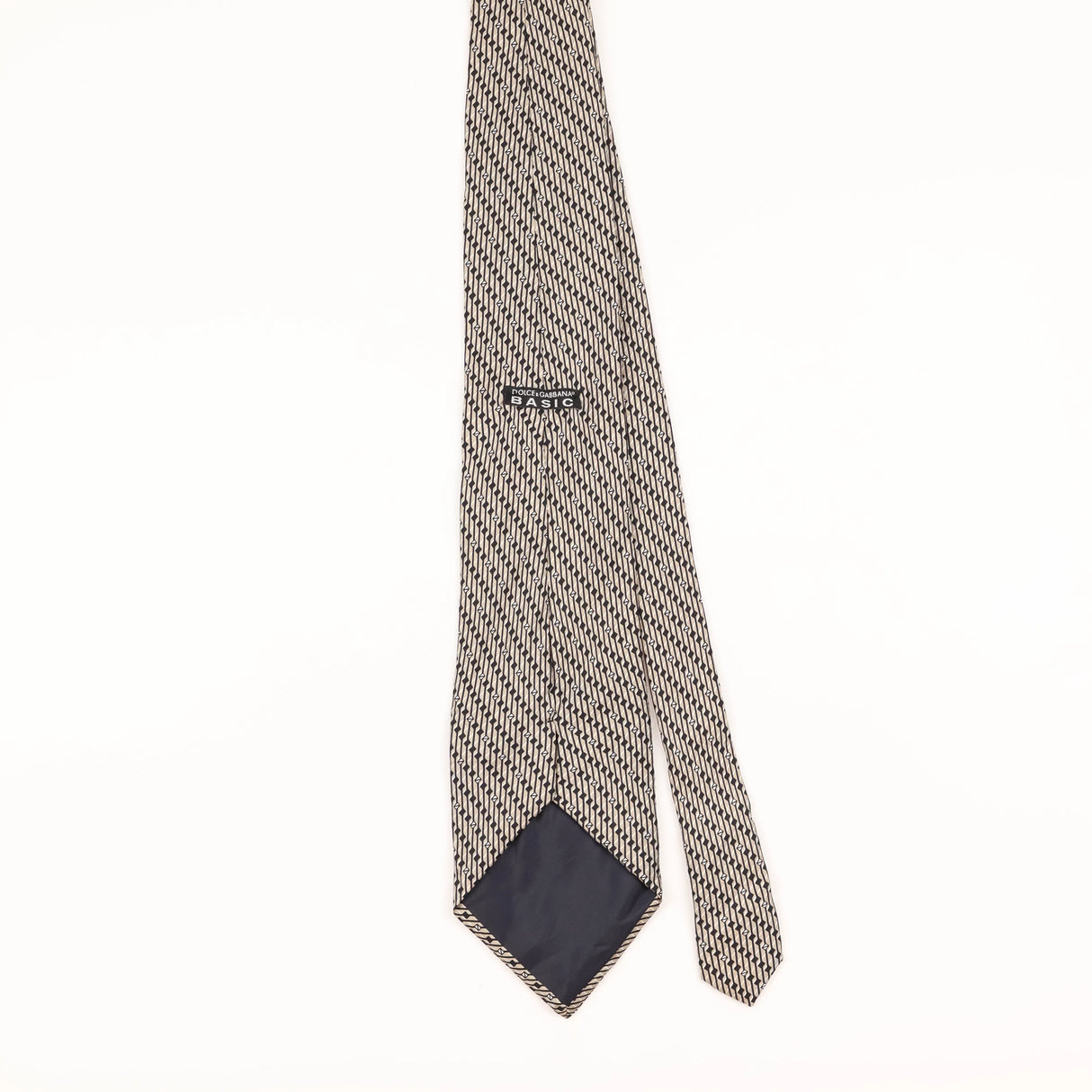 Back of Vintage 1990's Dolce & Gabbana Geometric Patterned Tie