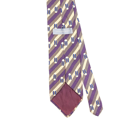 Back Back Detail of Vintage 1990's Geoffrey Beene Striped Patterned Tie
