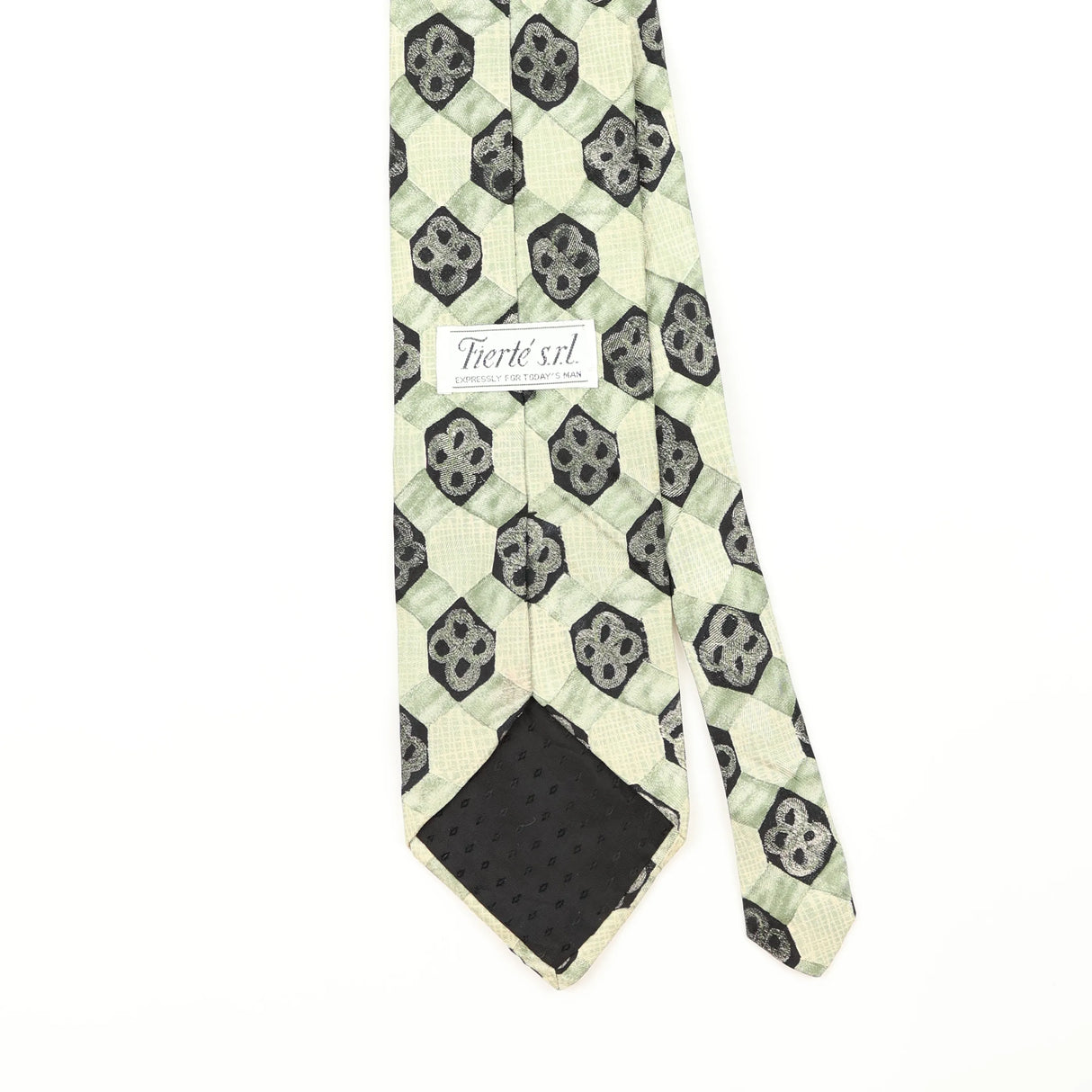 Back Detail of Vintage 1990's Geometric Patterned Tie
