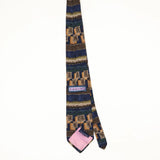 Back Back of Vintage 1990's Stonehenge Jamal Anderson Geometric Patterned Tie
